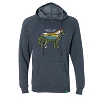   Wolf Sketch Sustainable Hoody Navy